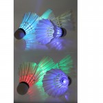 Hot Sale 4 Pcs Colorful LED Badminton Shuttlecock Ball Feather Bright In Night Outdoor Entertainment Sport Accessories In Night 