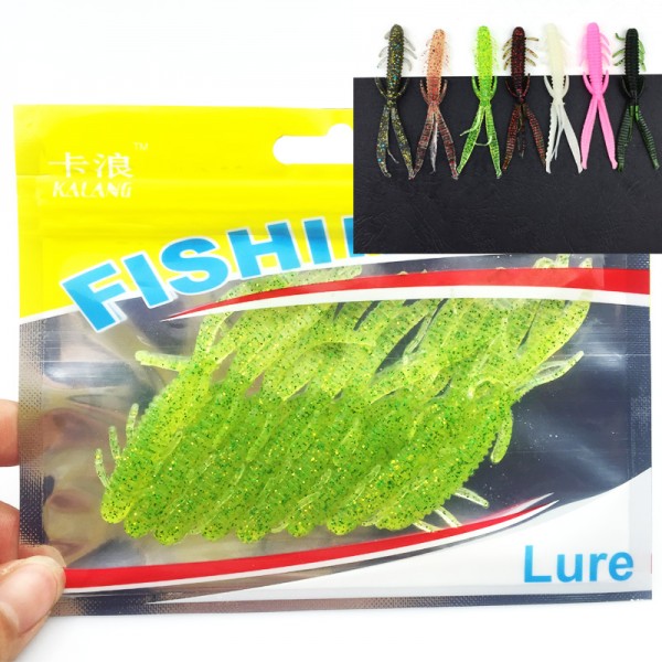 Hot Sale 8pcs/Set Soft Silicone Artificial Soft Bait 7cm/1.8g Fishing Lure soft with salt smell Swim Bait Fishing Worm Lure 152