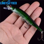 Hot sale 1PCS minnow plastic 3d eyes fishing bait long body swimbait crankbait lure Fishing tackle