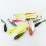 Hot selling! fishing lure soft 12Pcs/Lot 3.4cm/0.4g Soft Baits  3D eyes with smell salt Fishing Lures soft bag 