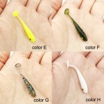 Hot selling! fishing lure soft 12Pcs/Lot 3.4cm/0.4g Soft Baits  3D eyes with smell salt Fishing Lures soft bag 