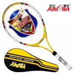 Hot 4 Color Ultralight Carbon Aluminum Tennis Racket Adult Student Training Racket with String Free Racket Bag Grip Size: 4 1/4