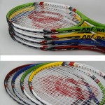 Hot 4 Color Ultralight Carbon Aluminum Tennis Racket Adult Student Training Racket with String Free Racket Bag Grip Size: 4 1/4