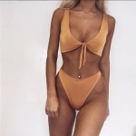 Itsroya 6 color Women's Swimwear Hanging neck design Two Pieces Sexy 2017 New Arrival  Swimwear high waist plaid bikini suit