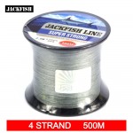 JACKFISH  4 strand 500M Super Strong PE Braided Fishing Line 10-60LB PE Fishing Line With gift Carp Fishing Saltwater