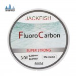 JACKFISH HOT SALE 500M Fluorocarbon Fishing Line  5-32LB test Carbon Fiber Leader Line 0.165-0.46mm fly fishing line pesca