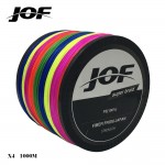 JOF 1000m 18LB - 80LB PE Multifilament 4 Strands Braid Line Ocean Fishing Super Strong Carp Colorful Braided Fishing Line