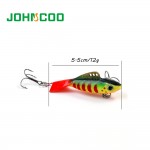 JOHNCOO 4pcs Hard Fish Vib Ice Fishing 12g 18g Fishing Bait Minnow Pesca Artificial Bait Fishing Lure Winter Wobber