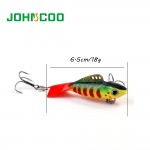 JOHNCOO 4pcs Hard Fish Vib Ice Fishing 12g 18g Fishing Bait Minnow Pesca Artificial Bait Fishing Lure Winter Wobber