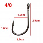 JSM 200pcs/lot High Carbon Steel Fishing Hooks sharp carp Fishing tackle Fishhooks Size 2/0 3/0 4/0 6/0 7/0