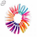 JSM 50pcs 7.5cm Soft Plastic Octopus Fishing Lures For Jigs Mixed Color Luminous Silicone Octopus Skirt Artificial Jigging Bait