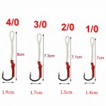 JSM 50pcs/lot Stainless Steel Fishing Hook With PE Line Fly Tying Jig Assist Bait Fish hooks Carp Fishing hooks size 1/0-10/0 