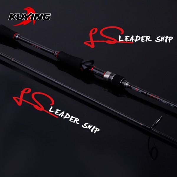 KUYING Leadership 1.92m 2.16m 2.19m 2.28m 2.7m Spinning Casting Lure Fishing Rod Pole Stick Carbon Cane FUJI Parts Free shipping