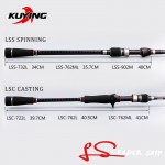 KUYING Leadership 1.92m 2.16m 2.19m 2.28m 2.7m Spinning Casting Lure Fishing Rod Pole Stick Carbon Cane FUJI Parts Free shipping