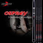 KUYING OSPREY 3 Sections 2.7m 2.9m 3m Lure MH Carbon Spinning Fishing Rod Pole FUJI Parts Seabass Bass Medium Fast Free Shipping