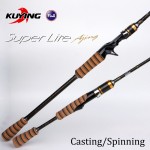 KUYING SuperLite 2.1 2.28 2.58m Lure Carbon Casting Spinning Fishing Rod FUJI Part Medium Fast Action Bottom Fish Stick Pole 