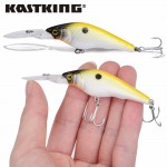 KastKing 2017 New 85mm 7g Best Quality 1pc Fishing bait Plastic Wobbler Minnow Fishing Lure Set With VMC Hooks for Lake Fishing