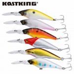 KastKing 2017 New 85mm 7g Best Quality 1pc Fishing bait Plastic Wobbler Minnow Fishing Lure Set With VMC Hooks for Lake Fishing