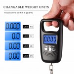 KastKing 2017 New Digital Hanging Fishing Scale 50kg 5g Mini Portable Backlight Pocket Scale with Temperature Measure Function