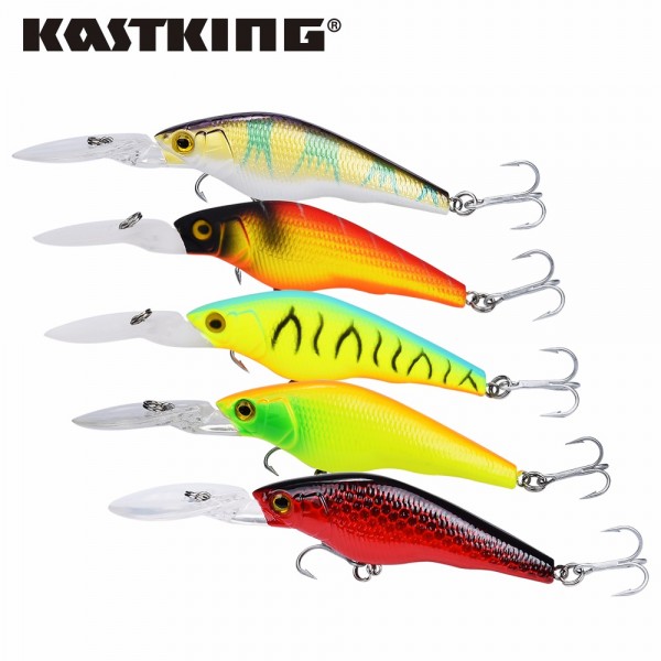 KastKing 2017 New Super Price fishing tackle 3D eyes Minnow fishing lure 5pcs/lot fishing bait 90mm 7g crankbait lure