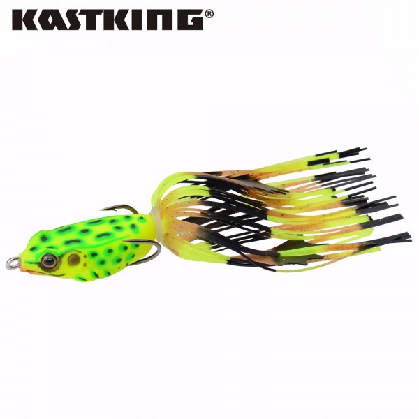 KastKing Brand 3 Color Hula Frog 40mm 7g Fishing Lure Hook Crankbait Soft Bass Topwater Frog Soft Saltwater Bait Fishing