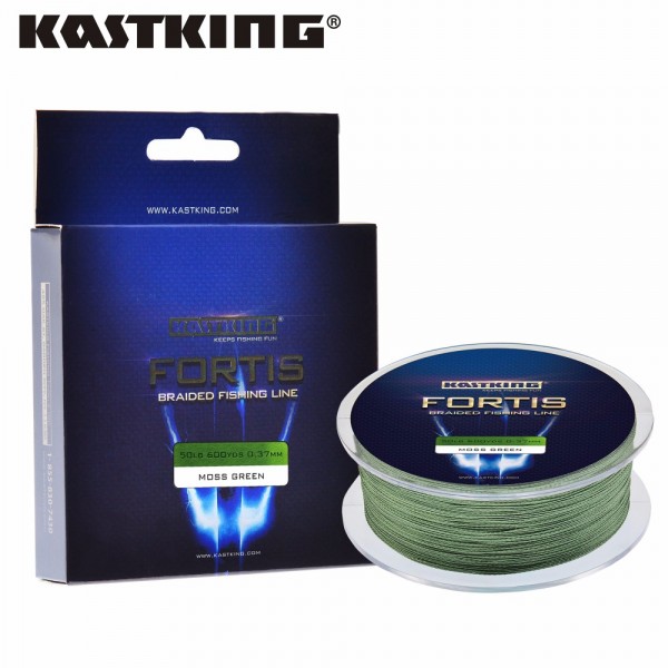 KastKing Fortis  550M 4 Strands Braided Fishing Line Anti-Freezing Coating PE Multifilament Ice Fishing Line for Winter