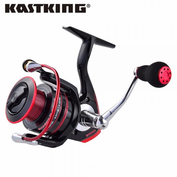 KastKing Sharky II New Water Resistant Carbon Drag Spinning Reel with Larger Spool 19KG Max Drag Sea Boat Spinning Fishing Reel