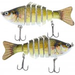 LIXADA Fishing Wobblers Lifelike 7 Segment Swimbait Crankbait Hard Bait Fishing Lure 10cm 15g Isca Artificial Fishing Tackle