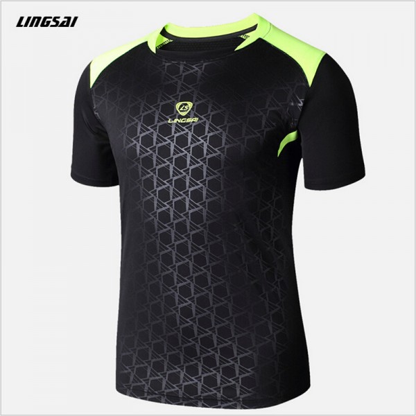 LS Brands men Tennis shirt Outdoor sports O-neck Quick Dry Breathable Running badminton men's Short-sleeve t-shirt tops tees