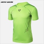 LUCKY SAILING men Tennis t-shirt sports series wicking Running sports tops badminton men's t-shirt table tennis clothes tees