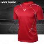 LUCKY SAILING men Tennis t-shirt sports series wicking Running sports tops badminton men's t-shirt table tennis clothes tees