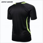 LUCKY SAILING men Tennis t-shirt sports series wicking breathable clothing badminton men's t-shirt table tennis clothes tees