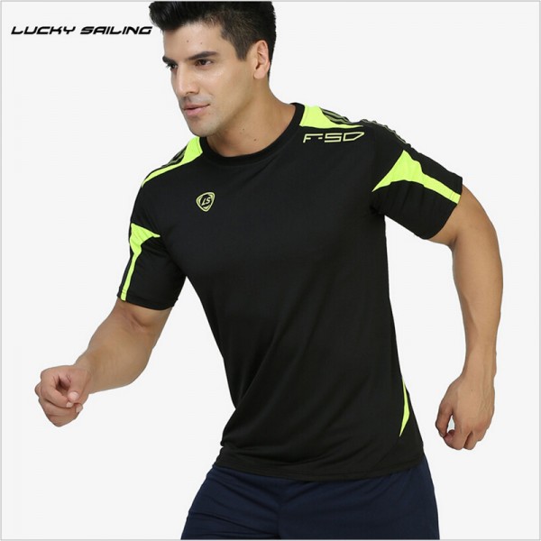 LUCKY SAILING men Tennis t-shirt sports series wicking breathable clothing badminton men's t-shirt table tennis clothes tees