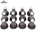 LYDOO 12pcs/lot Portable Black Goose Feather Badminton Balls Shuttlecock Shuttlecocks Outdoor Sports badminton Ball Freeship