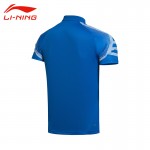 Li-Ning Men's Professional Badminton Jersey Li Ning Breathable Quick Dry Short Sleeve Sports Polo AAYK095