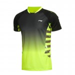 Li-Ning Men's Professional Badminton Match Jersey Breathable Quick Dry Short sleeves Li Ning Sleeve Sport Jersey AAYK291