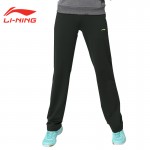 Li-Ning Women's Autumn Badminton Training Pants Joggers Li Ning Lace-Up Pure Color Sports Jogging Pants AKLK556