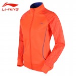 Li-Ning Women's Portable Badminton Jackets Li Ning Breathable Solid Comfortable Ribbed Cuffs Sports Coat AWDK554