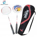 Lightweight Badminton Racquet with Carry Bag 2Pcs Aluminium Alloy Training Badminton Racket Sport Equipment Durable