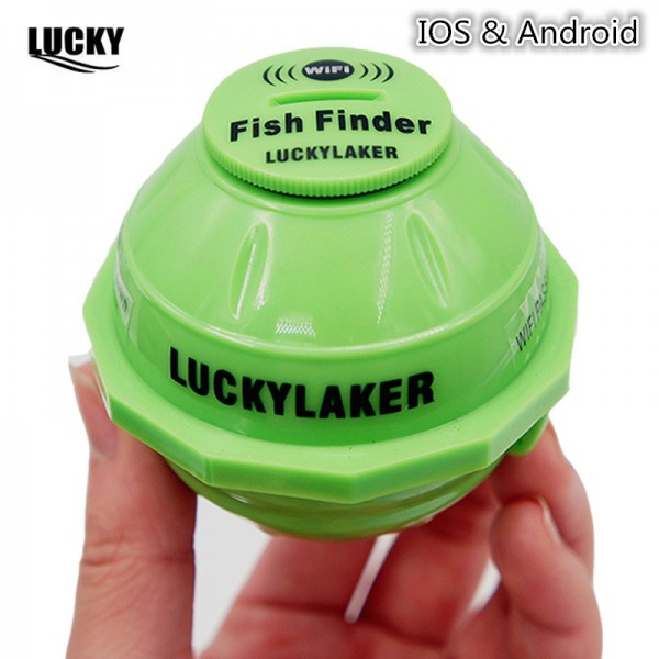 Lucky FF916 Wireless WIFI Fish Finder Deeper Echo Sounder 50M/130ft Sea Alarm Depth for IOS Iphone Android + Car Charger #D0