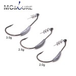 MC&LURE 5pcs/lot Worm Hook Wide Belly Jigging Swimbait Hooks Sea Fishing Lure Soft Bait Fishhook With Lead Weight Fishing tackle