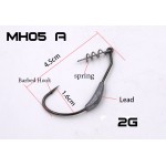 MC&LURE 5pcs/lot Worm Hook Wide Belly Jigging Swimbait Hooks Sea Fishing Lure Soft Bait Fishhook With Lead Weight Fishing tackle