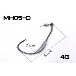 MC&LURE 5pcs/lot Worm Hook Wide Belly Jigging Swimbait Hooks Sea Fishing Lure Soft Bait Fishhook With Lead Weight Fishing tackle