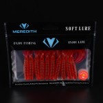 MEREDITH LURE JX41-09 Soft Bait 90MM 3.4G 10PCS Fishing soft grub Lures