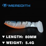 MEREDITH LURE JX52-09 Fishing Lure 8PCS 5.4g 80MM Retail hot model  fishing soft lures fishing lures soft  quality