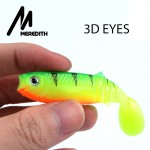 MEREDITH New arrival JX62-08 Hot Model 10PCS 5.5g 8cm Fishing Lures Soft Cannibal Shad 3D Fish Lifelike Lures  Free Shipping