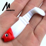 MEREDITH New arrival JX62-08 Hot Model 10PCS 5.5g 8cm Fishing Lures Soft Cannibal Shad 3D Fish Lifelike Lures  Free Shipping