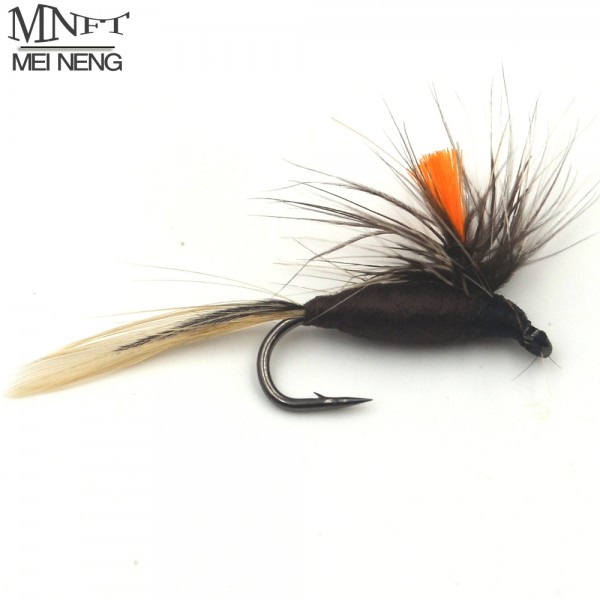 MNFT 10PCS 10#  Orange Grey Fly Fishing Parachute Dry Fly Trout Flies Fishing