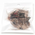 MNFT 10PCS Fly Fishing Grass Hopper Flies Terrestrial Dry  Yellow Egg Inside Brown Beard Peacock Fly Size #6