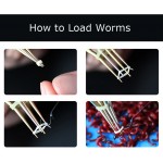 MNFT 1Pcs Copper Parts Bloodworm Lure Granule Angleworm Clip Carp Fishing Bander Pellet Plier Worm Lobworm Maggots Load Tool